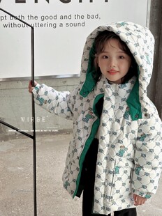 过膝加厚宝宝男童女童冬款 韦氏儿童亲子款 羽绒服90白鸭绒长款