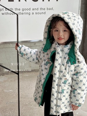 韦氏儿童亲子款羽绒服90白鸭绒长款过膝加厚男宝女宝男童女童冬款