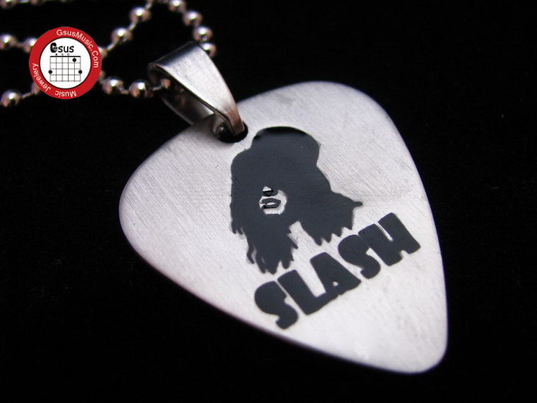 沃森乐器 正品GsusMusic 钛钢金属吉他拨片项链 枪花 SLASH 包邮