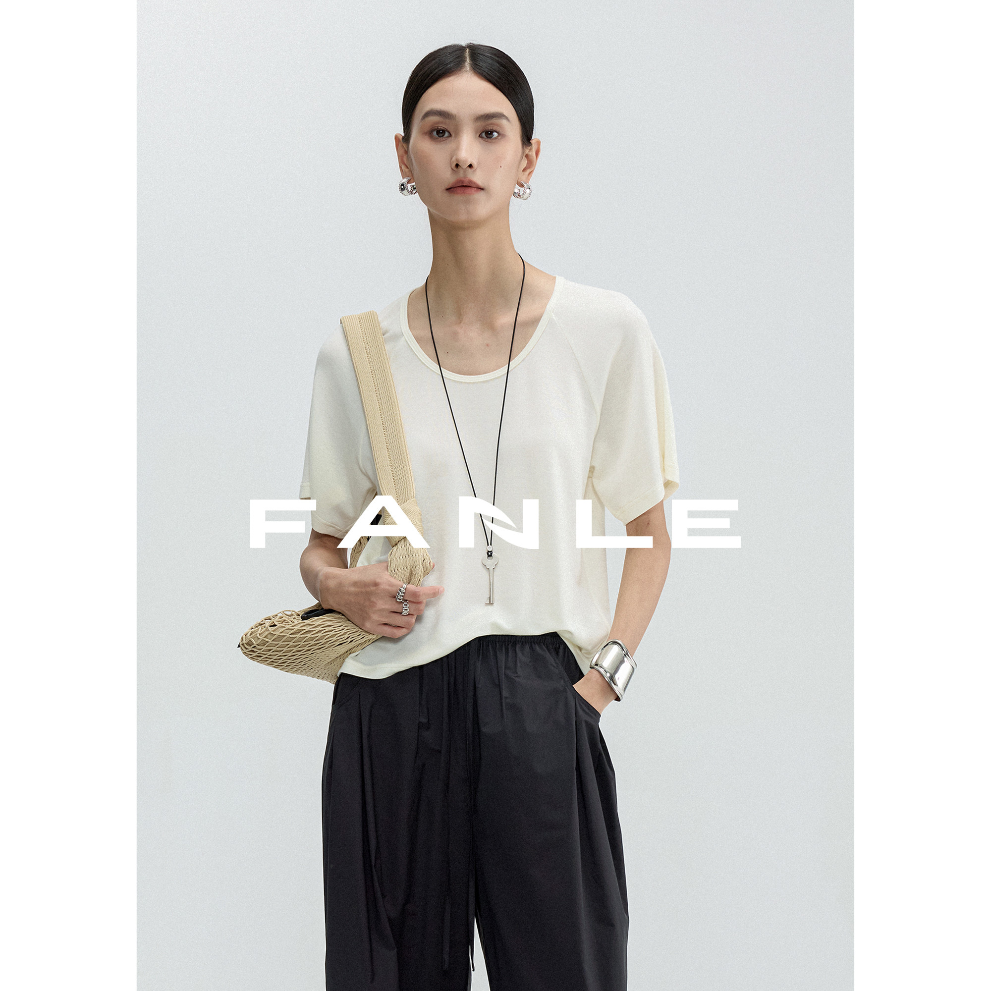 FANLESTUDIOS高端莱赛尔羊毛T恤