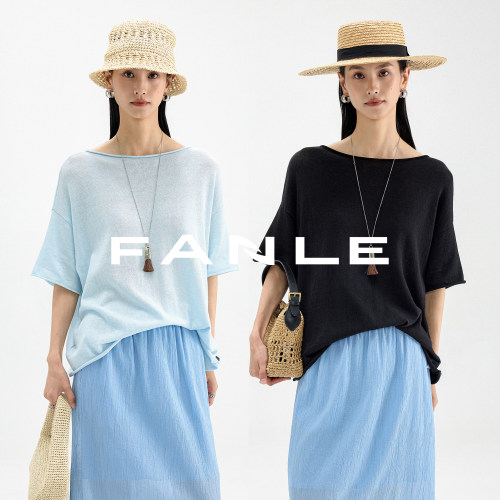 FANLESTUDIOS薄款亚麻棉针织衫