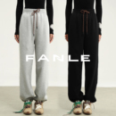 FANLE STUDIOS进口高密精梳棉休闲时髦撞色抽绳卫裤束脚运动裤女