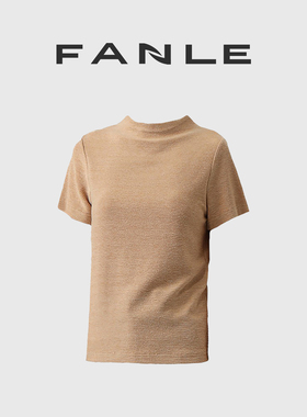 断码清仓不退换 进口醋酸小颗粒肌理舒适微弹半高领短袖长袖T恤