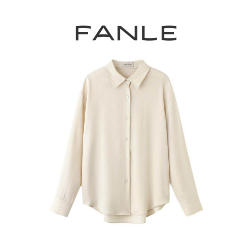 FANLE STUDIOS 轻奢真丝亚麻清凉R*W风抗皱薄款老钱风防晒衬衫