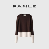 冬季 断码 清仓不退换 加厚抓绒醋酸羊毛轻奢神T亲肤及简MIU风T恤