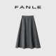高腰A型伞裙羊毛混纺大摆优雅中长款 断码 清仓不退换 显瘦半身裙