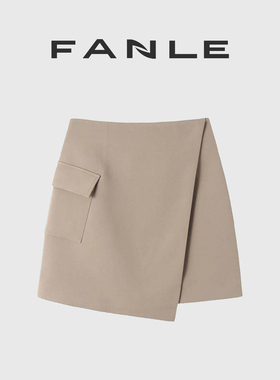 断码清仓不退换（口碑面料）U型高腰遮肉不规则短裙半身裙女