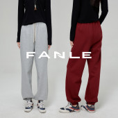 FANLE 女 束脚运动裤 STUDIOS进口高密精梳棉休闲时髦窄腰时装 卫裤