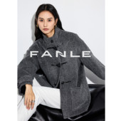 FANLE STUDIOS升级湿狗Alpaca羊驼复古立领牛角扣中长款 大衣外套