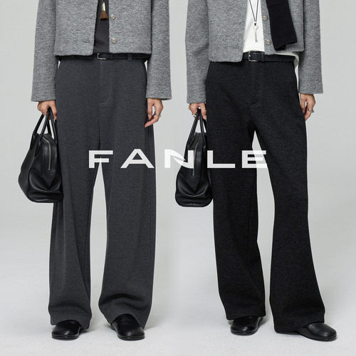 FANLESTUDIOS醋酸羊毛阔腿裤