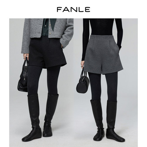 FANLESTUDIOS羊毛加厚短裤