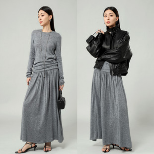 细百褶半身长裙套装 FANLE 毛衣 羊毛ROW风修身 STUDIOS新型薄款