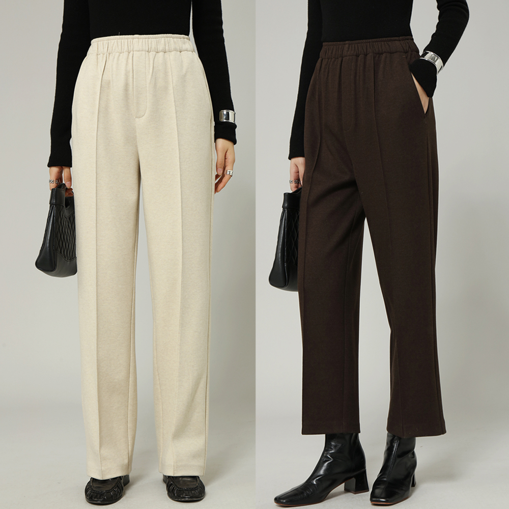 高腰FANLESTUDIOS羊毛休闲裤