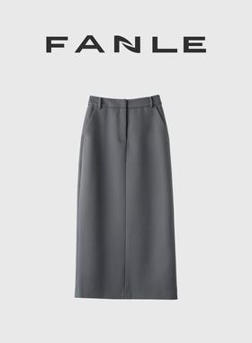 断码清仓不退换高品质加厚羊毛保暖R*W风时髦显瘦高腰直筒半身裙