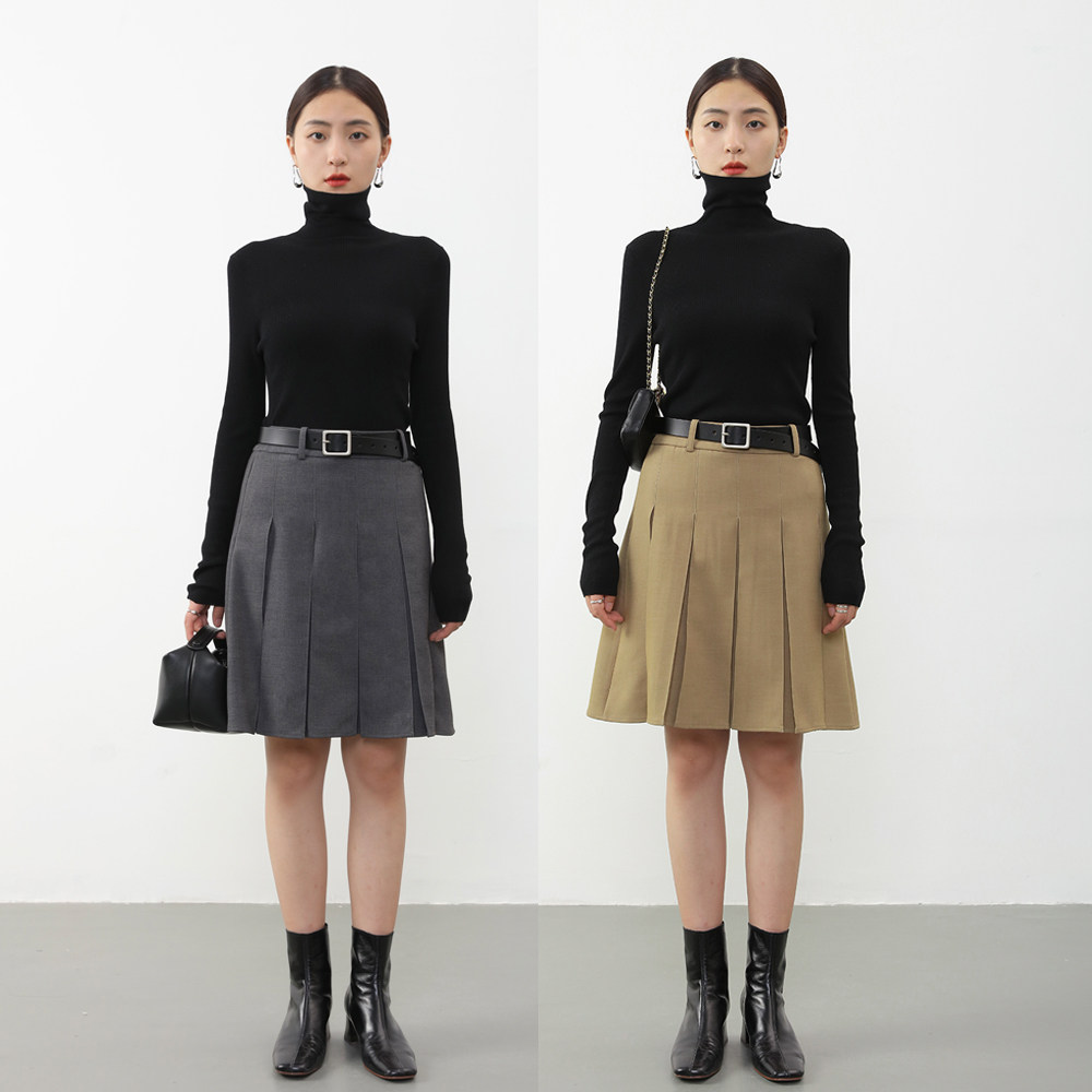 FANLESTUDIOS春秋高腰百褶短裙