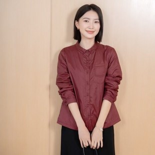 外套5096 翻领单排扣简约轻薄夹棉保暖女衬衫 YUN韫2024冬新款 女装
