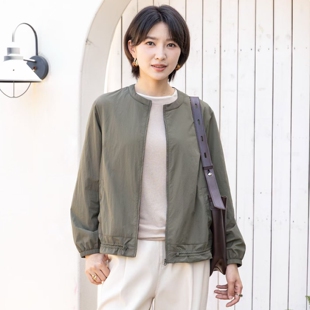 YUN韫2026秋季新款女装圆领拉链通勤韩版简约长袖短风衣外套 9527