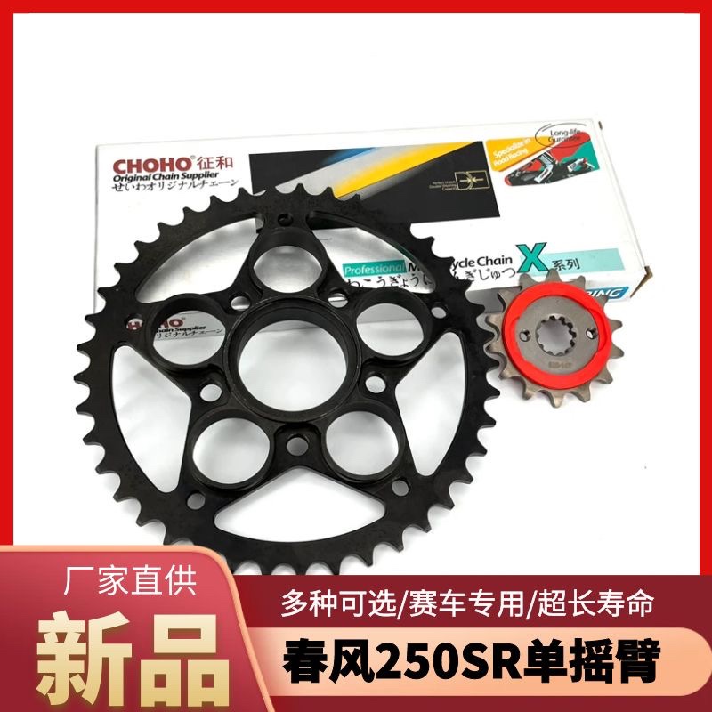 适用春风250SR单摇臂MY22摩托车大小轮牙盘链轮征和油封链条原厂