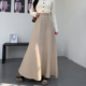 超长毛线针织半身裙女秋2025新款 高个子显廋大摆长裙加厚A字冬裙