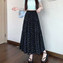 高端小碎花半身裙女夏季2025新款宽松遮跨漂亮裙子a字蛋糕雪纺裙
