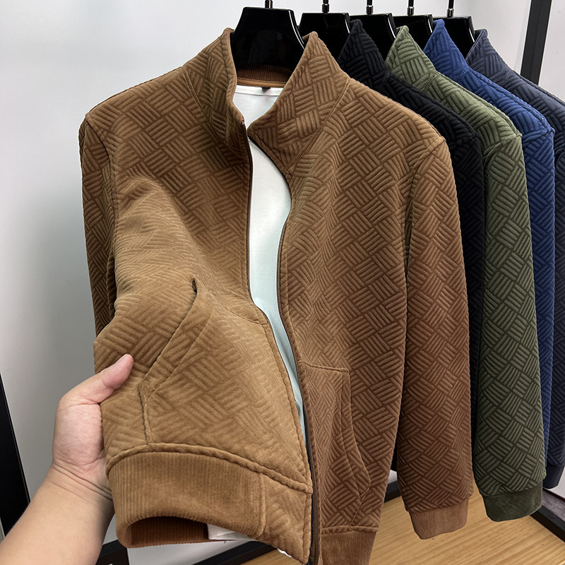 高端抓绒衣开衫卫衣外套男秋冬季摇粒绒加绒加厚立领夹克男装上衣,男装,卫衣,淘宝优惠券,粉丝福利购,淘宝优惠卷