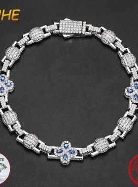 New Design Moissanite Lucky Flower Bracelet for Women Men 92