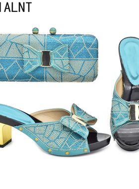 Latest Design African Women Wedding Shoe Decorated with Rhin