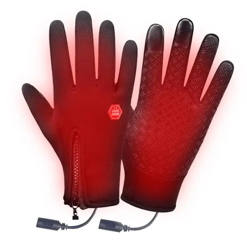 Winter Cycling Heated Gloves USB Heating Gloves Hand Warmer