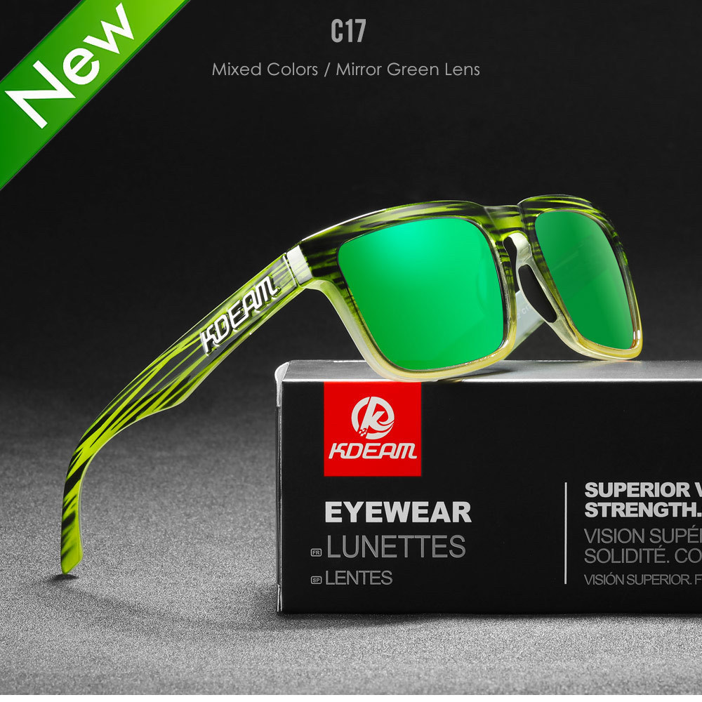 KDEAM 2022 Square Men's Polarized Sunglasses Outdoors Lifest