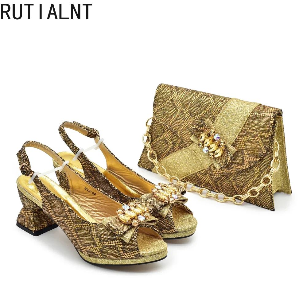 New Fashion Migerian Shoes for Women and Bag 2025 Designer L