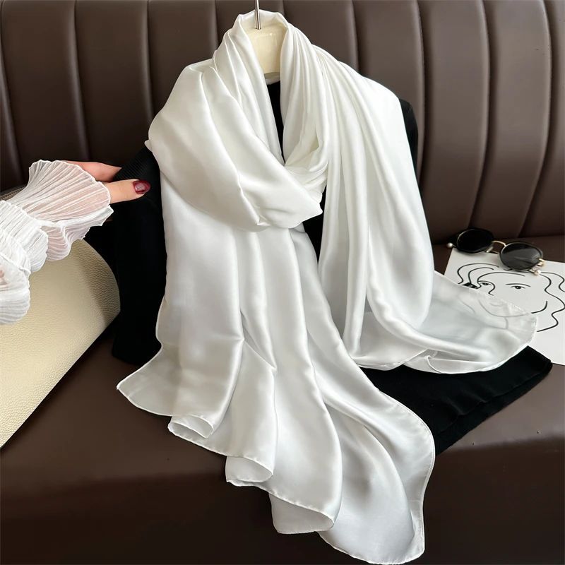 2024 Luxury Brand Spring Large Long Pashmina Women Scarf Sol