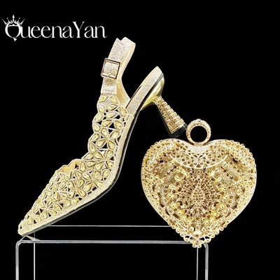 QSGFC Italian Design Rhinestone-encrusted Sex Ladies Shoes A