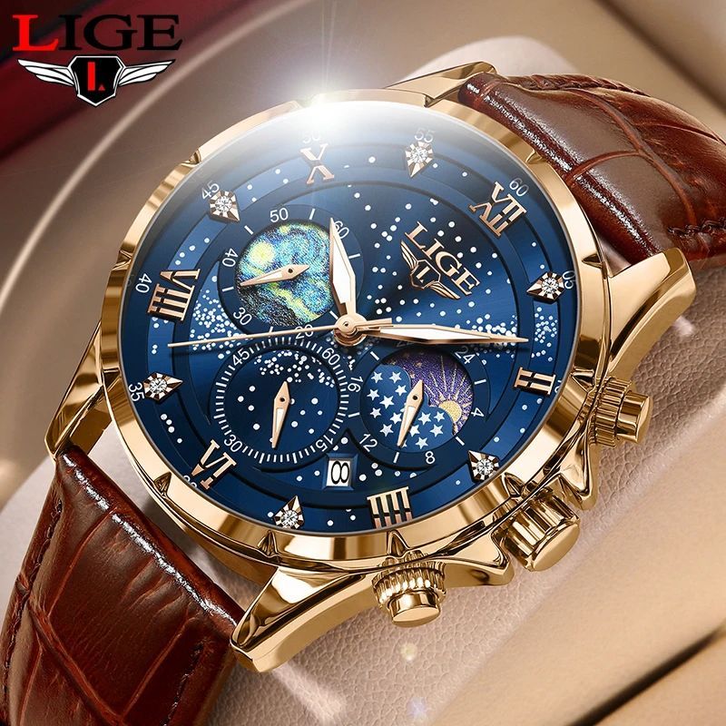 LIGE Men Watches Casual Sport Watch Men Luxury Waterproof Da
