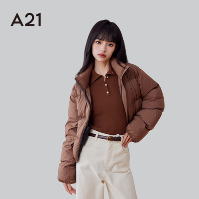 A21百搭立领女装羽绒外套
