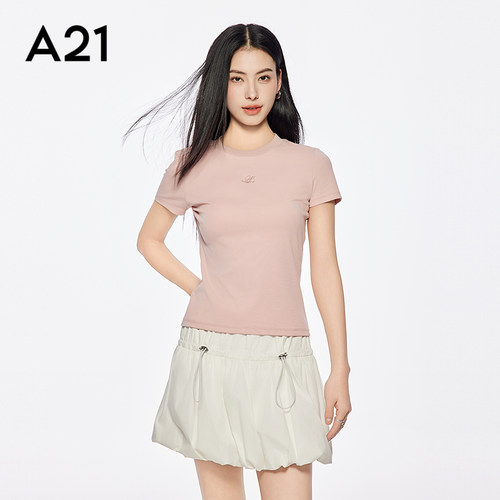 修身显瘦圆领T恤简约休闲