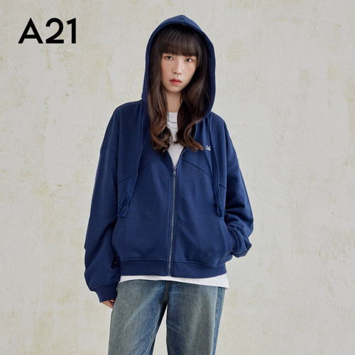 A21女装针织连帽卫衣女士秋季
