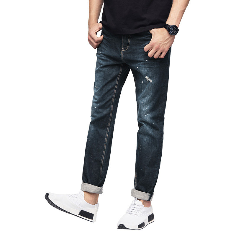 Jeans pour jeunesse droite en vrac en coton pour automne - Ref 1481252 Image 3