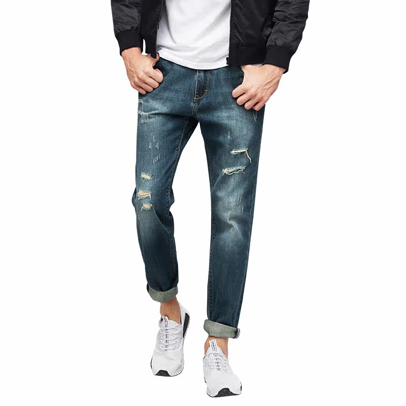 Jeans pour jeunesse droite en vrac en coton pour Quatre saisons - Ref 1461478 Image 3