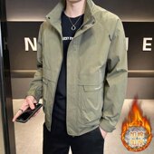 新款 加棉夹克男士 立领短款 秋冬季 风衣外套潮流工装 帅气休闲棉服男