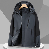 2025加绒加厚防水棉衣男士 保暖棉袄外套男 户外冲锋衣登山棉服冬季