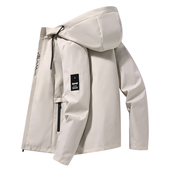 男士 休闲夹克外套韩版 潮流短款 2025春秋季 风衣男长袖 褂子连帽上衣