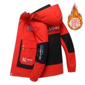 男士 夹克帅气风衣休闲青少年学生褂子上衣 加绒工装 外套新款 秋冬季