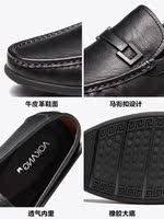 Aokang men's shoes, business casual leather shoes, comfortable soft-soled bean shoe covers, lazy shoes, genuine leather breathable loafers thumbnail 7