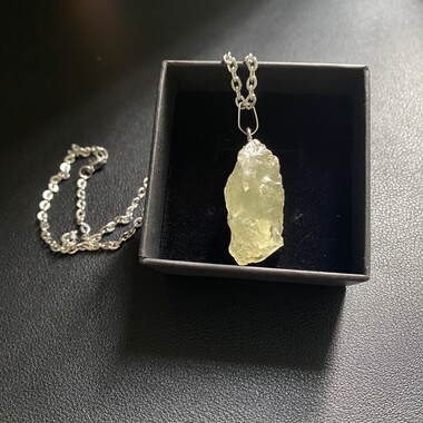 贝壳子〈黄水晶〉天然石新款男士个性项链简约高级质感潮流饰品