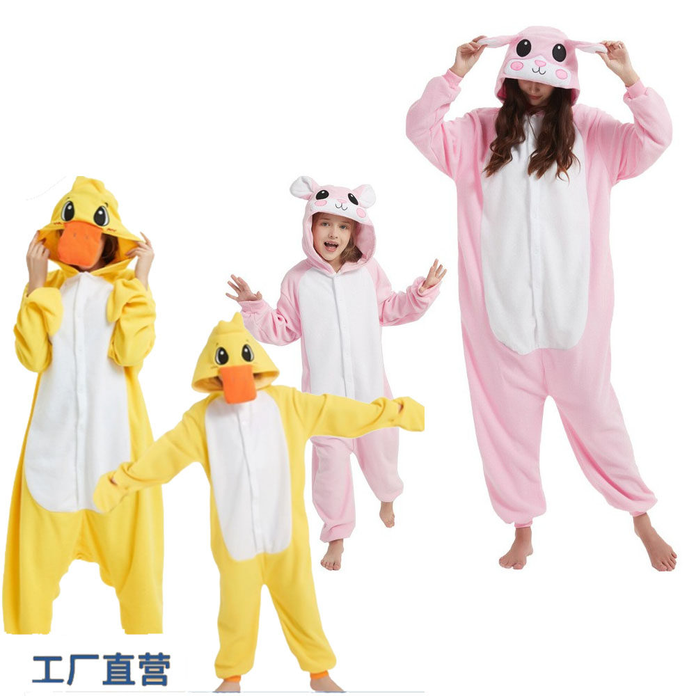儿童粉兔子连体睡衣可爱宝宝男女