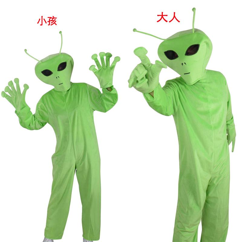 外星人儿童成人短毛绒连体衣