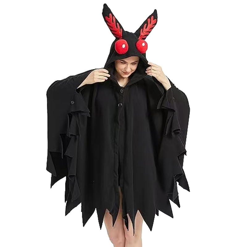 飞蛾人披风COS卡通动漫情侣睡衣男女恶魔外套卫衣幽灵角色扮演服