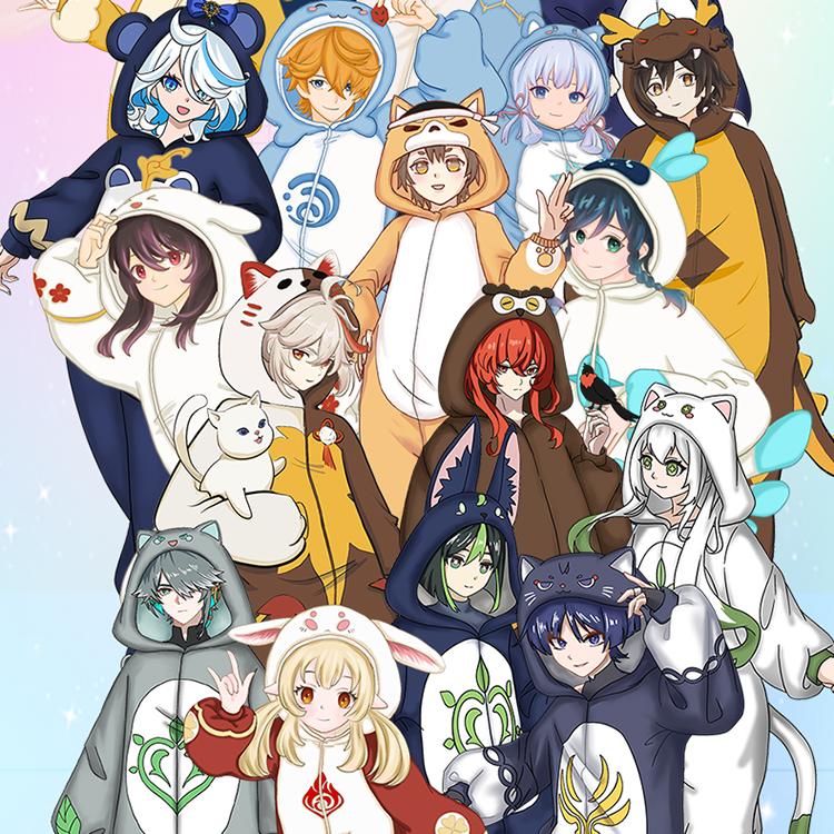 原神纳西妲万叶散兵周边连体睡衣