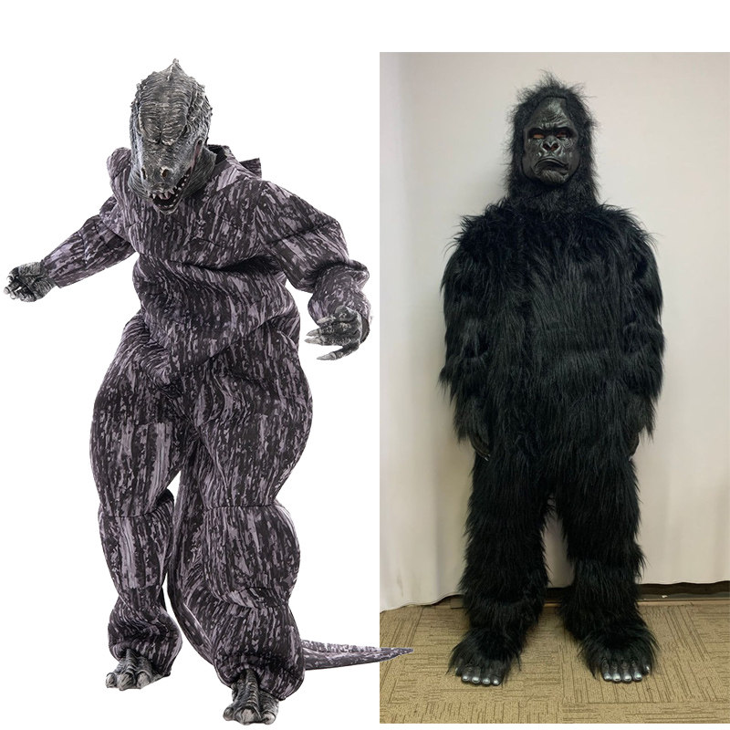 黑猩猩大战金刚套装万圣节舞台表演服成人大猩猩搞怪派对游戏服co