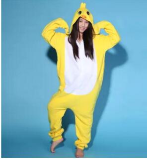 小黄鸭卡通动物加厚演出连体睡衣